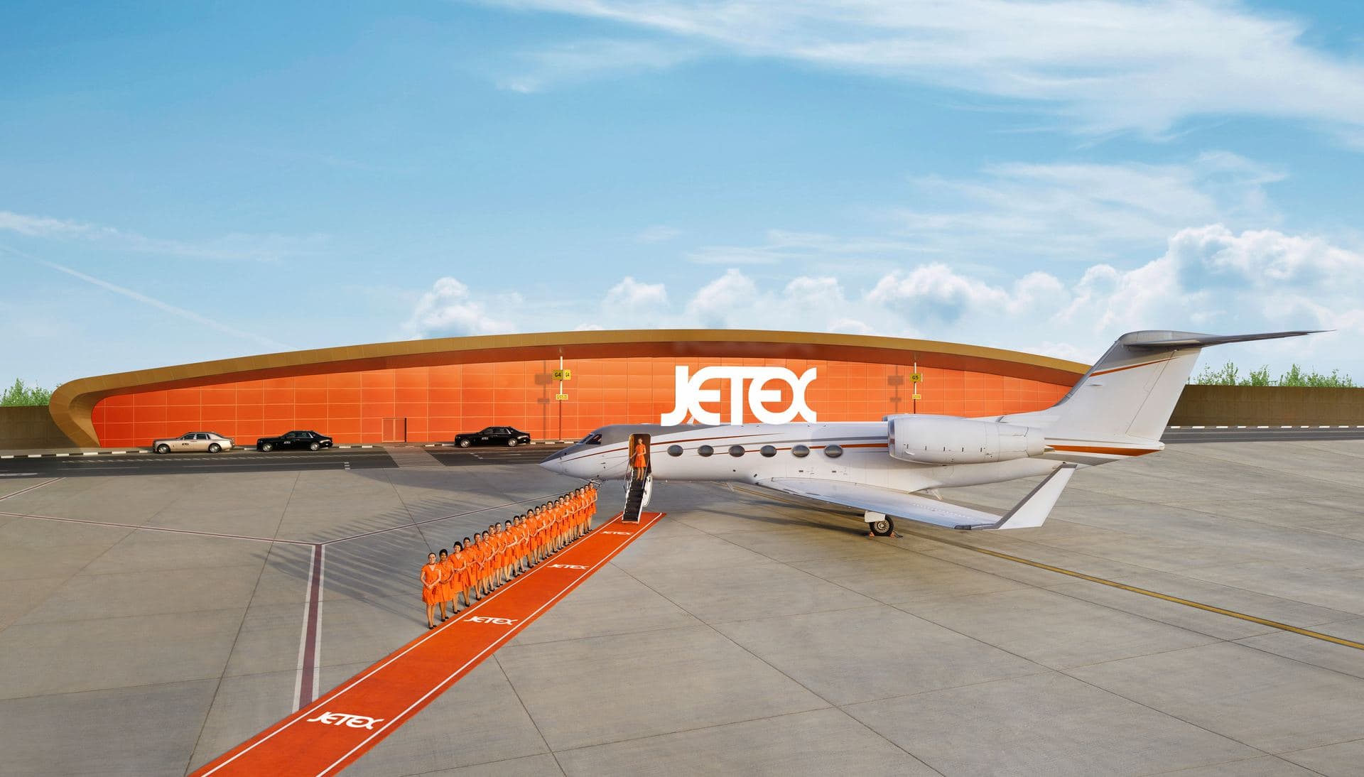 Aircraft steps at the Jetex terminal